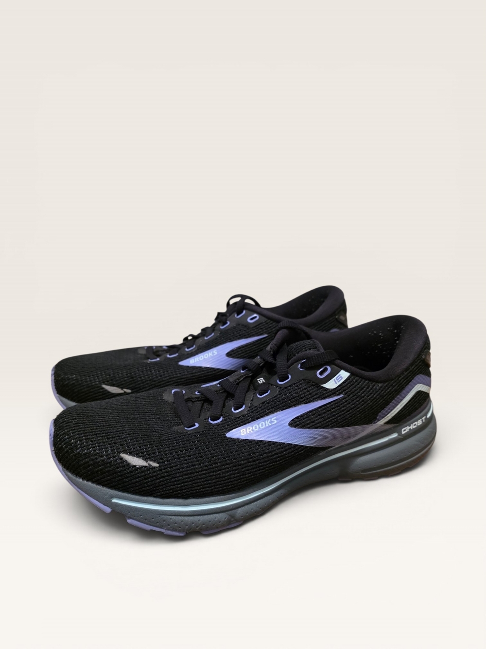 Brooks Ghost 15 Women's Size 8 Black Jacaranda Salt Running Shoes 1203801B011 - Picture 1 of 9